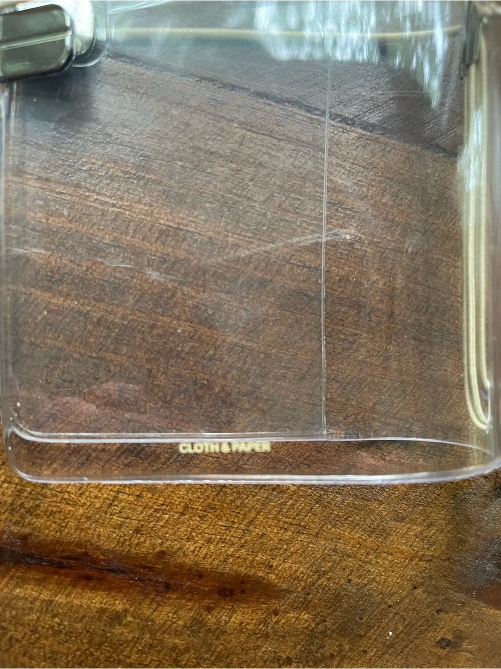 Cloth & Paper Clear Vinyl Traveler's Notebook Cover with Tan Elastic